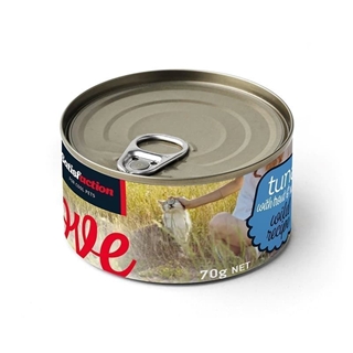 ALIMENTO HÚMEDO PARA GATOS ADULTOS ATÚN CON TRUCHA Y SALMÓN 70g. - Imagen 1